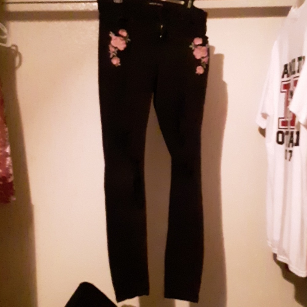 Black ripped jeans